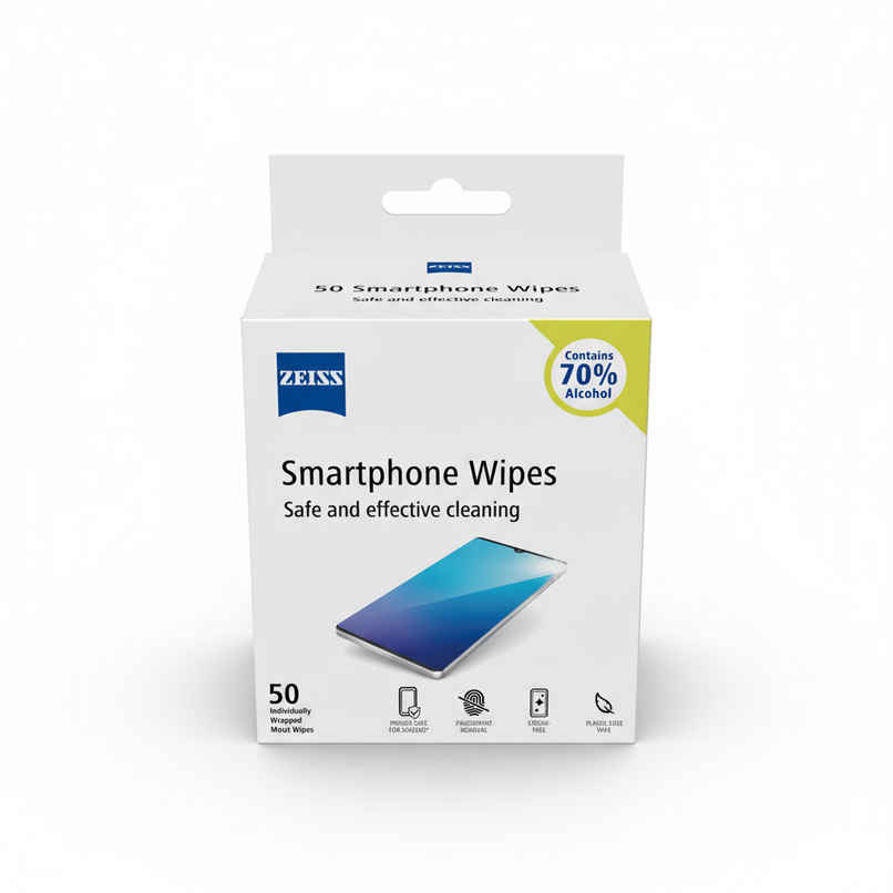 ZEISS Smartphone Wipes Advanced | 70% Alcohol | Mobile and Screen Cleaner ZEISS Smartphone Wipes Advanced | 70% Alcohol | Mobile and Screen Cleaner