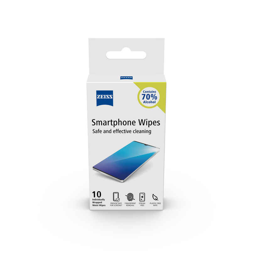 ZEISS Smartphone Wipes Advanced | 70% Alcohol | Mobile and Screen Cleaner
