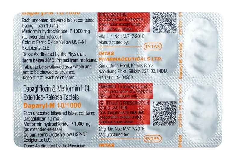 Daparyl-M 10/1000 Tablet ER