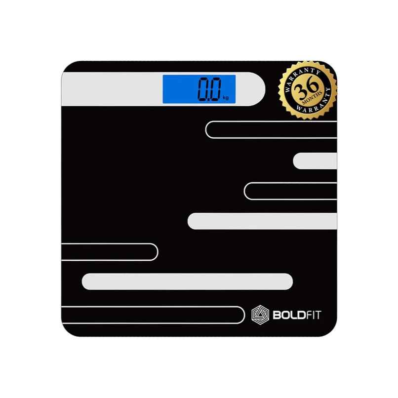 Boldfit Weight Machine For Body Weight Lcd Display Black Max Weight 180 Kgs