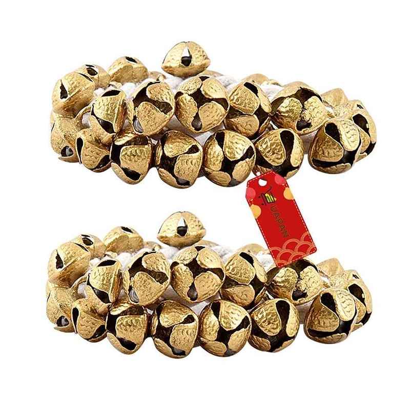 Uapan Brass Ghungroo Small White String Pair 25+25