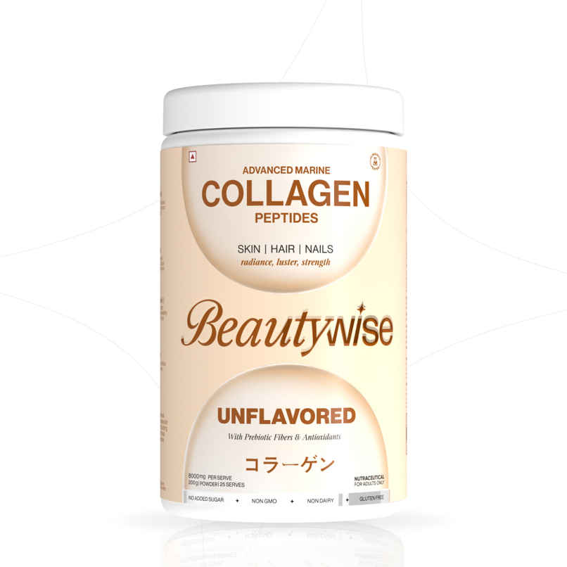 Beautywise Japnesses Marine Collagen Peptides With Hyaluronic Acid, Glutathione & Biotin Supplements for Women & Men (Unflovoured)