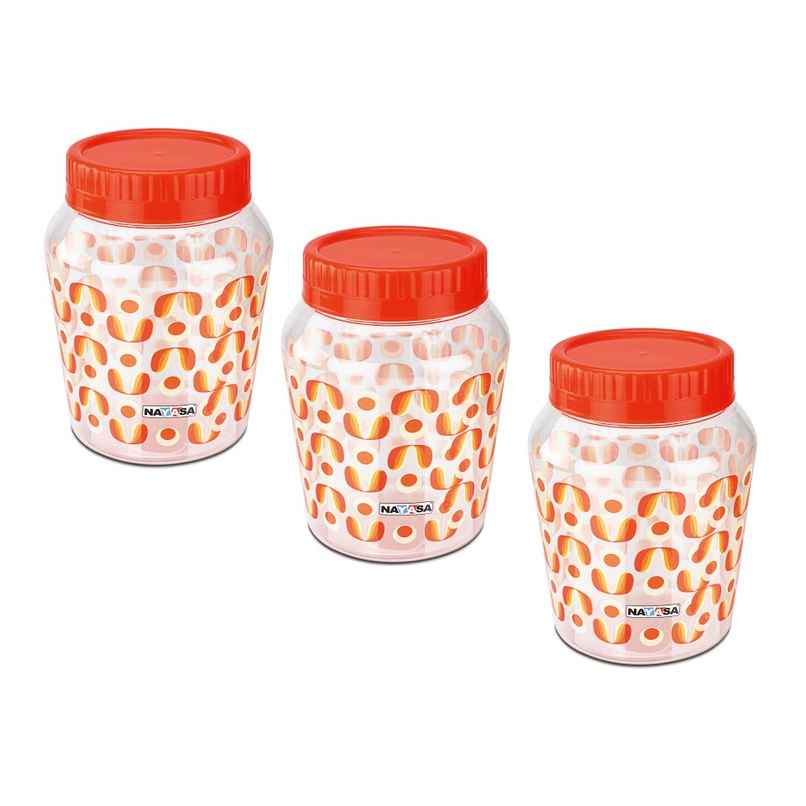 Nayasa Jenny Deluxe BPA Free Food Grade Airtight Kitchen Storage Stackable Containers | Orange - 600 ml Nayasa Jenny Deluxe BPA Free Food Grade Airtight Kitchen Storage Stackable Containers | Orange - 600 ml