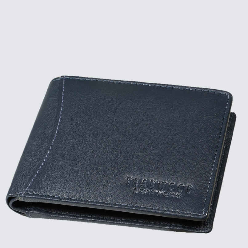 Teakwood Men's Leathers Genuine Leather Wallet | Sz6Bu | Blue