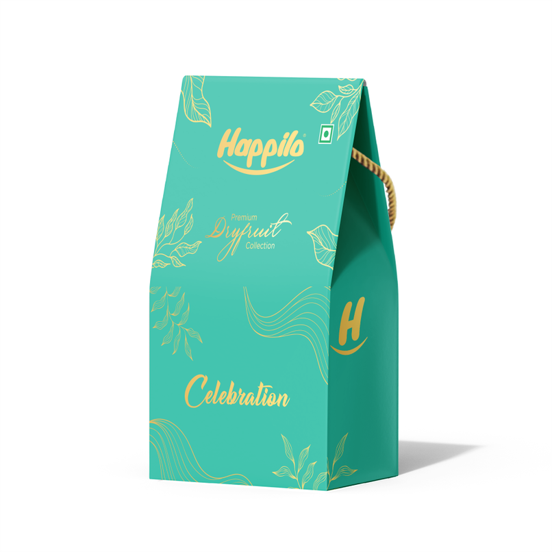 Happilo Celebration Premium Gift Box | Dry Fruit Robbin Potli Happilo Celebration Premium Gift Box | Dry Fruit Robbin Potli