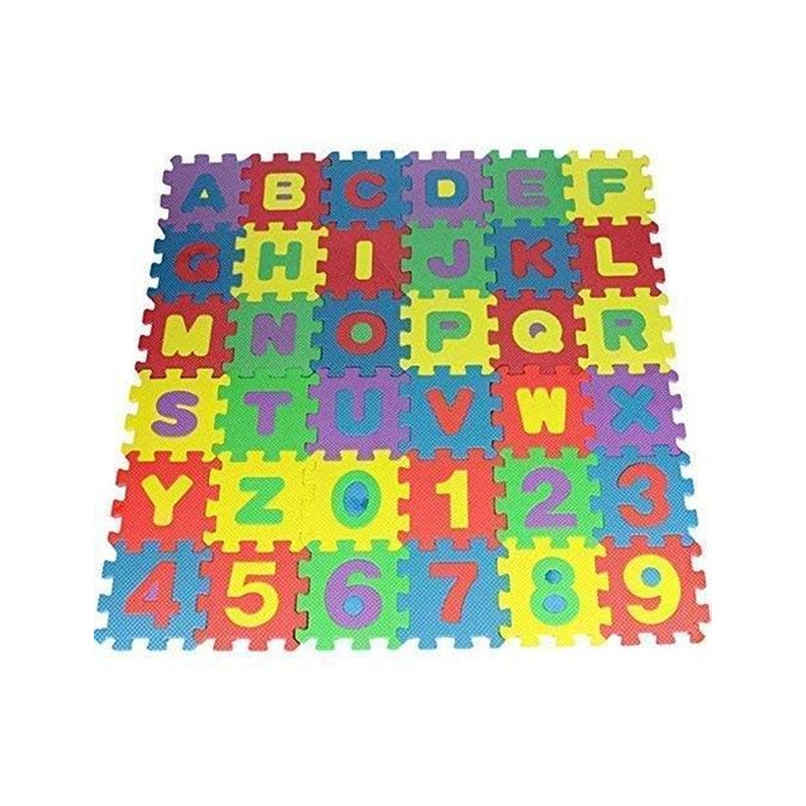 Toyshine 36 Pcs Abc 123 Interlocking Foam Puzzle Play Mat