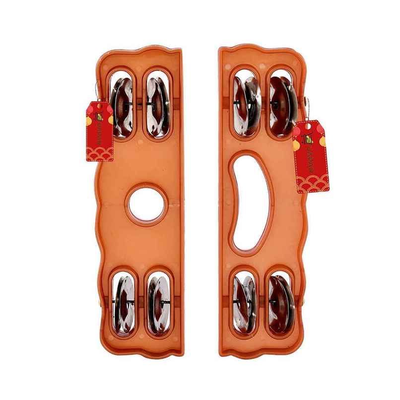 Uapan Plastic Taal Kanjira/Kartal Kirtan I Puja-Bhajans I Pair Of 1 Uapan Plastic Taal Kanjira/Kartal Kirtan I Puja-Bhajans I Pair Of 1