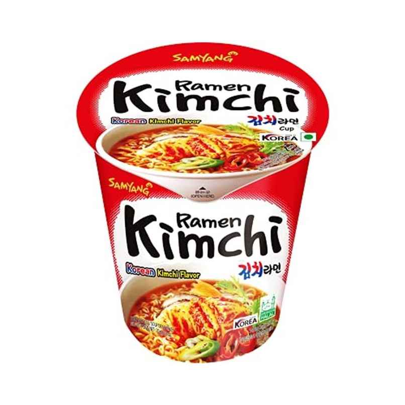 Korean Samyang Ramen Kimchi Cup with Korean Kimchi Cup Noodle Veg