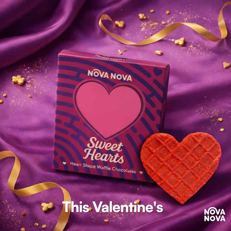 Nova Nova Heart Shaped Waffle Cookies | Sweet Hearts
