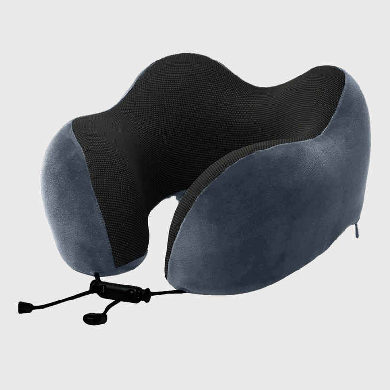 Billebon Unisex Velvet Neck Pillow | Grey
