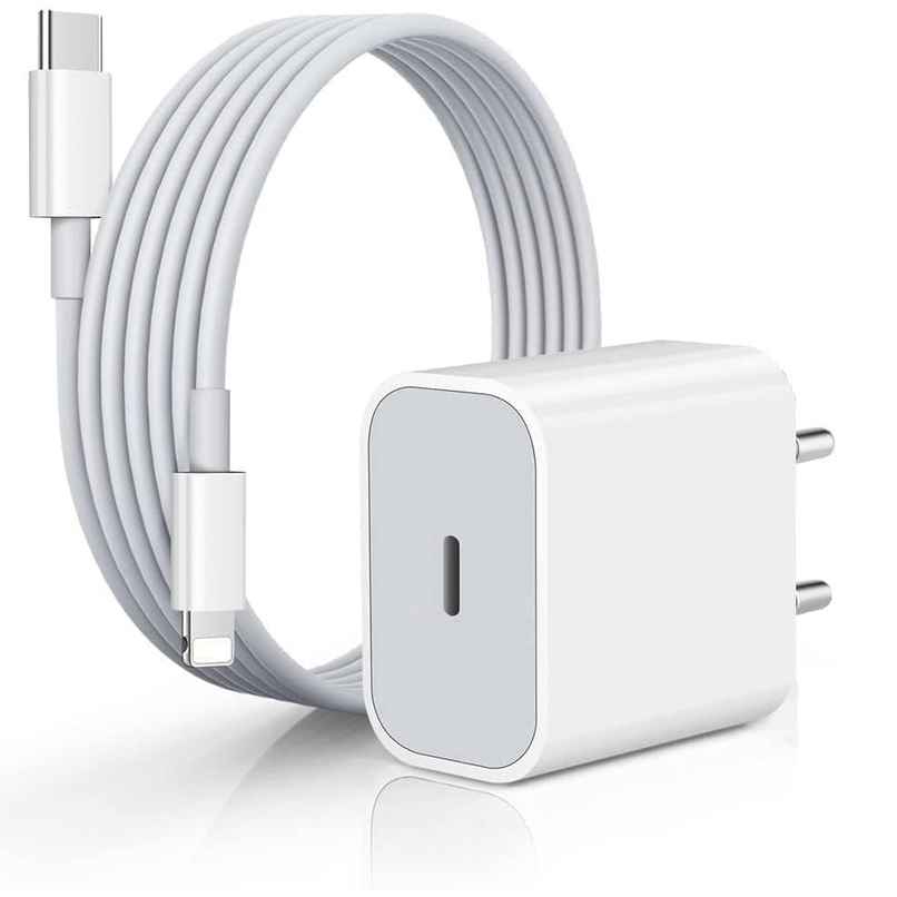 Sounce iPhone 20W Charger Adapter | Fast Charging USB Type-C with C to Lightning Cable, White