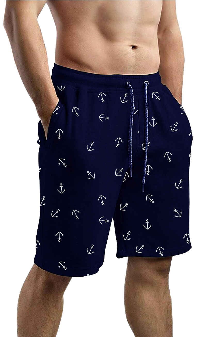 Gcyx Men s Shorts Aop Printed | Cotton Poly Mix Blend for Comfortable Wear | Shorts Navy Aop | M Gcyx Men s Shorts Aop Printed | Cotton Poly Mix Blend for Comfortable Wear | Shorts Navy Aop | M