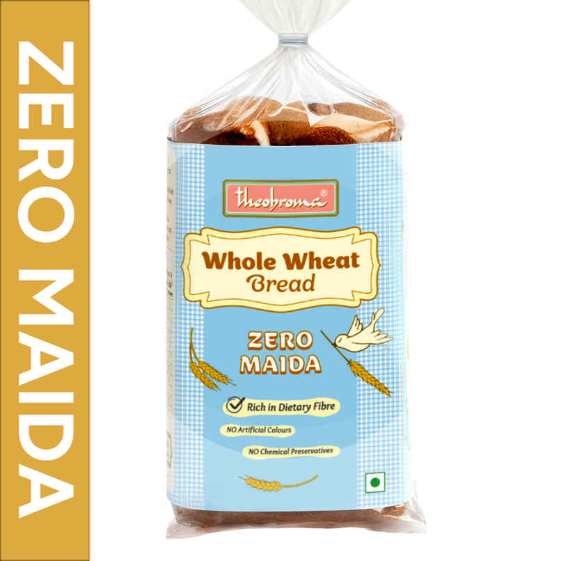 Theobroma Zero Maida Whole Wheat Bread | No Preservatives | No Palm Oil