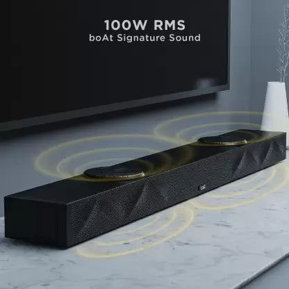 boAt Aavante Bar Octave BT Soundbar with 2.2Channel Audio,Built In Subwoofers,100W RMS(Pitch Black)