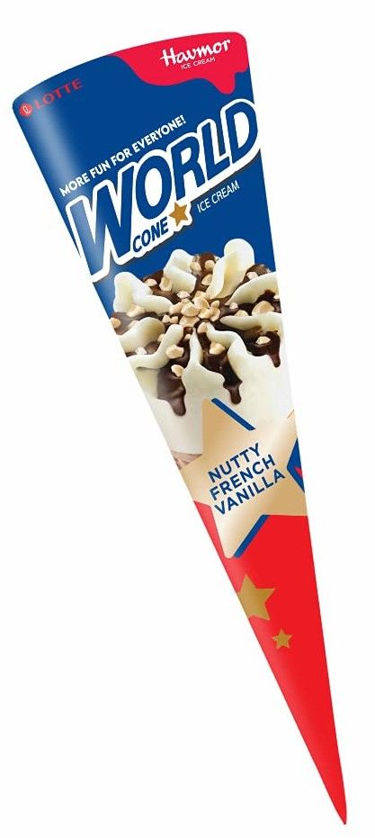 Havmor Nutty French Vanilla Ice Cream Cone 150 ml Combo