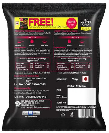 ITC Master Chef Crunchy Chicken Nuggets | Source of Protein | No Added Preservatives | 25 pieces
