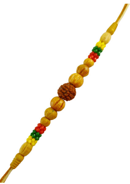 Gullak Small Rudraksha Multicolor Rakhi
