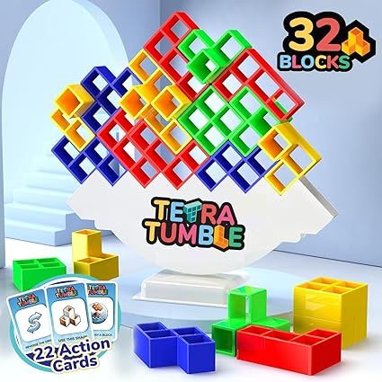 Tygatec Tetra Tumble Tower Game Swing Stack Balance Building Block Interactive Stem Toy