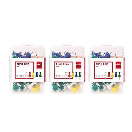 Deli W0021 Color Push Pins 23Mm Ast