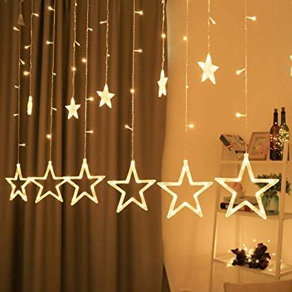 DesiDiya Star LED Curtain Lights - Warm White | Heat Resistant