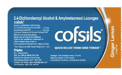 Cofsils Lemon Ginger Lozenges
