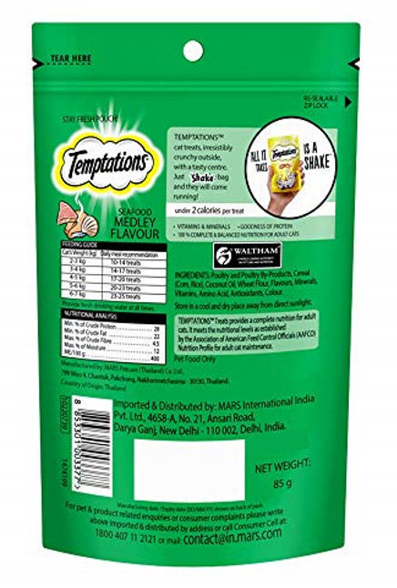 Temptations Adult Seafood Medley Flavour Cat Treats
