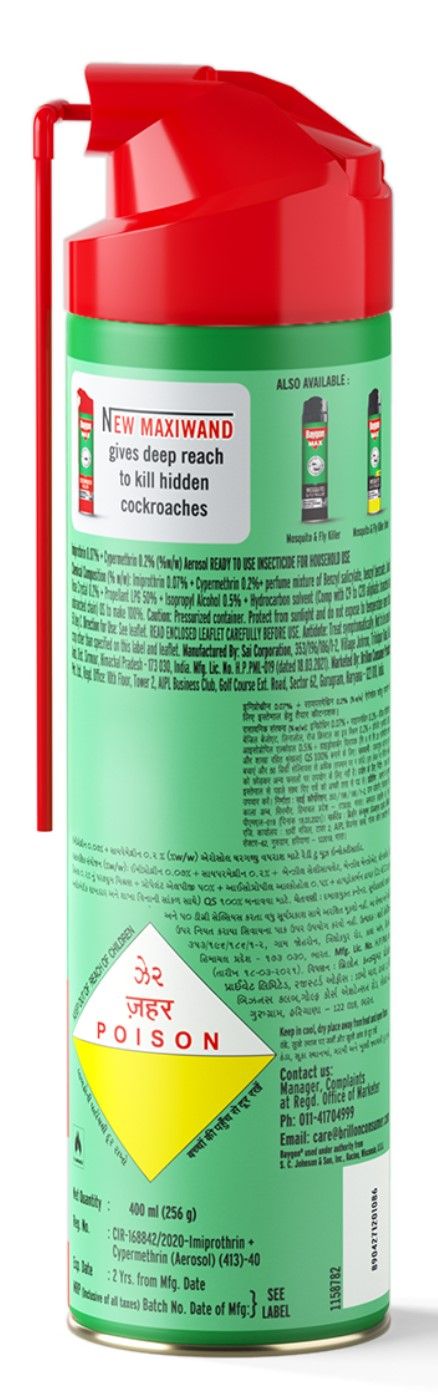 Baygon Max Cockroach Killer Spray
