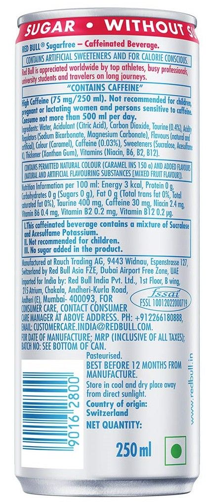 Red Bull Energy Drink Sugar Free Combo