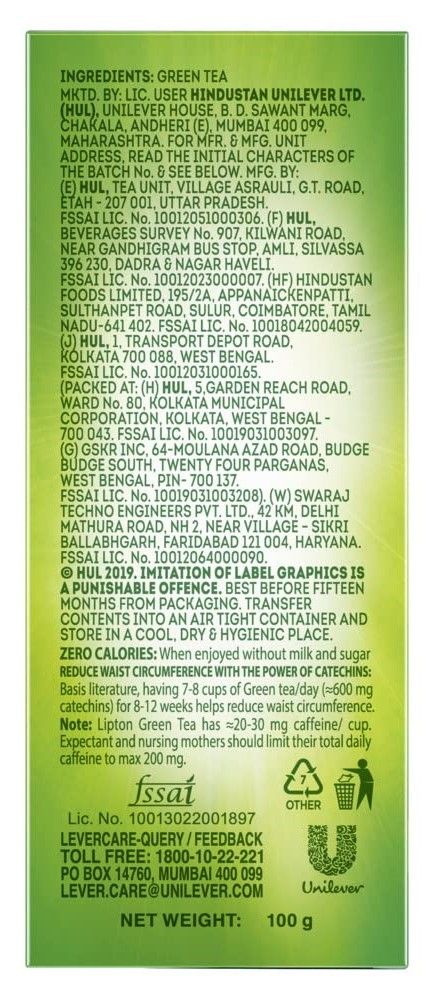 Lipton Pure & Light Green Tea