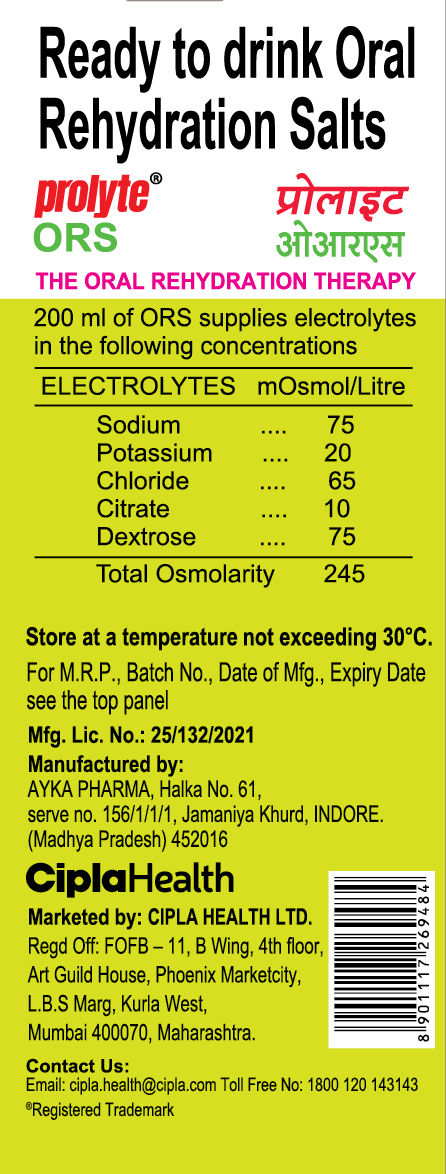 Cipla Prolyte ORS Nimbu Paani 200 ml Combo