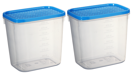 All Time Polka Storage Container 1000 Ml x 2 Pcs set (Colour May Vary)