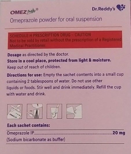 Omez Insta Mint Flavour Powder For Oral Suspension