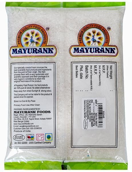 Mayurank Sugar(1 kg), Fortune Premium Kachi Ghani Pure Mustard Oil Pouch(1 l) & Ganesh Whole Wheat Chakki Atta(5 kg) Combo