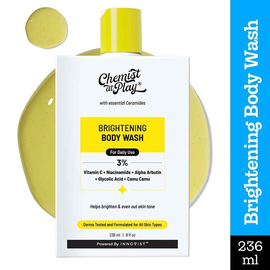 Chemist At Play Brightening Body Wash - 2% Vitamin C + Niacinamide Shower Gel For Women & Men
