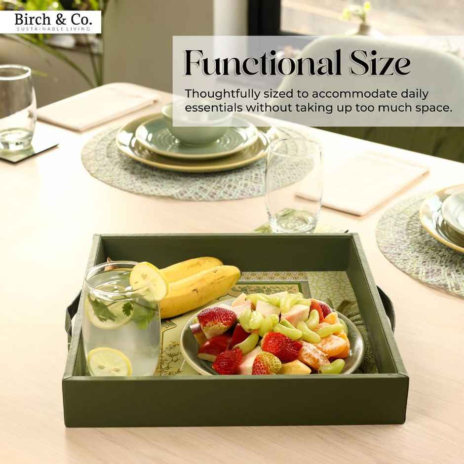 Birch & Co. Serving Tray - Peacock With Four Free Matching Coasters