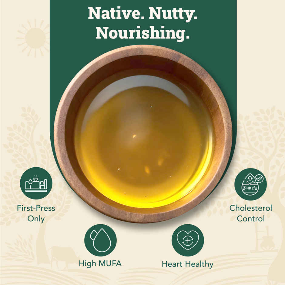 Anveshan Groundnut (Peanut) Wood Pressed Oil | Healthy Cooking Oil