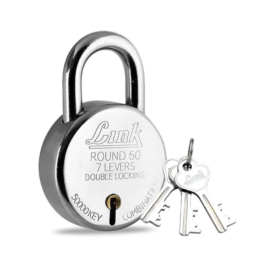 Link Stainless steel New Round 60 mm Padlock