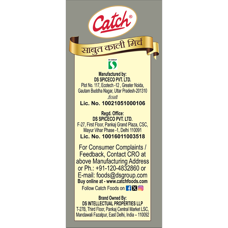 Catch Black Pepper Whole - Pouch