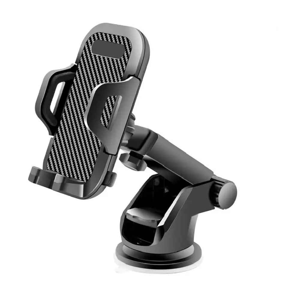 Elfora Car Mobile Phone Holder Stand for Dashboard & Windshield with Adjustable Angles | Black