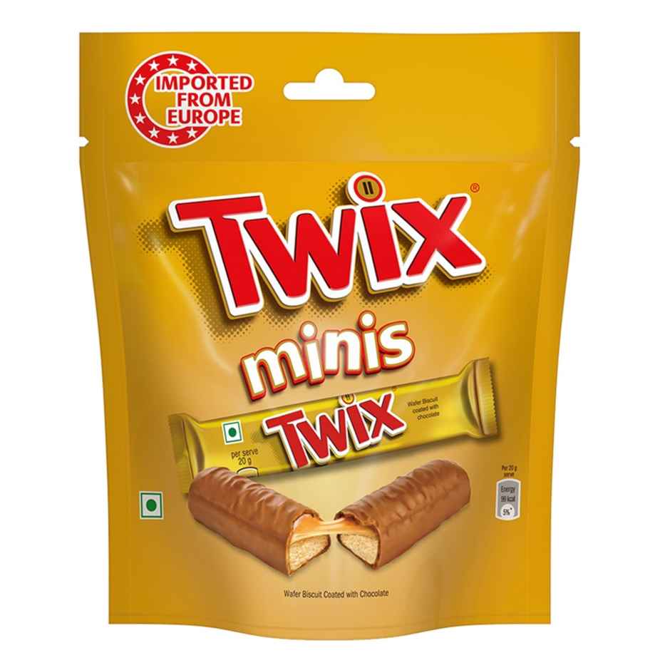 Twix Minis Cookie Caramel Chocolate Pack | 5 Mini Treats Inside