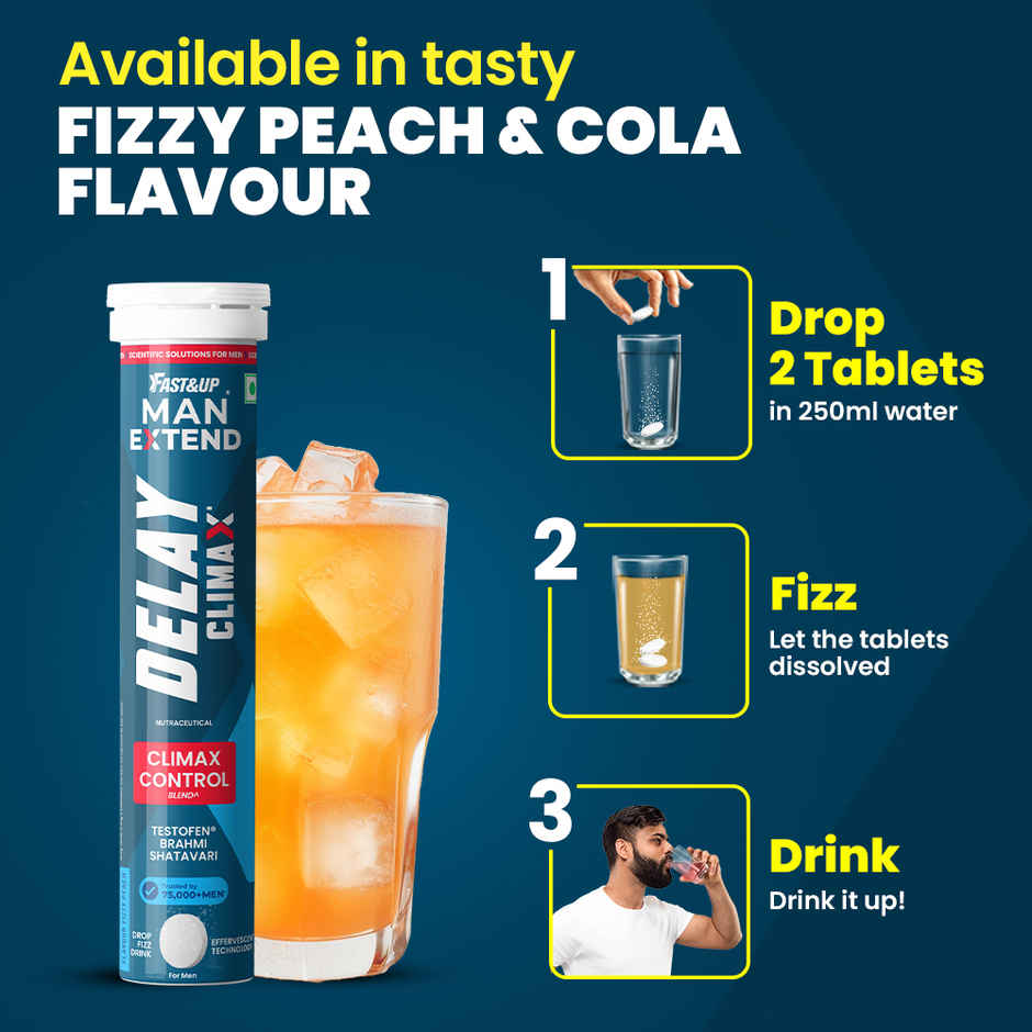 Fast&Up Delay Climax Testosterone Booster - Peach