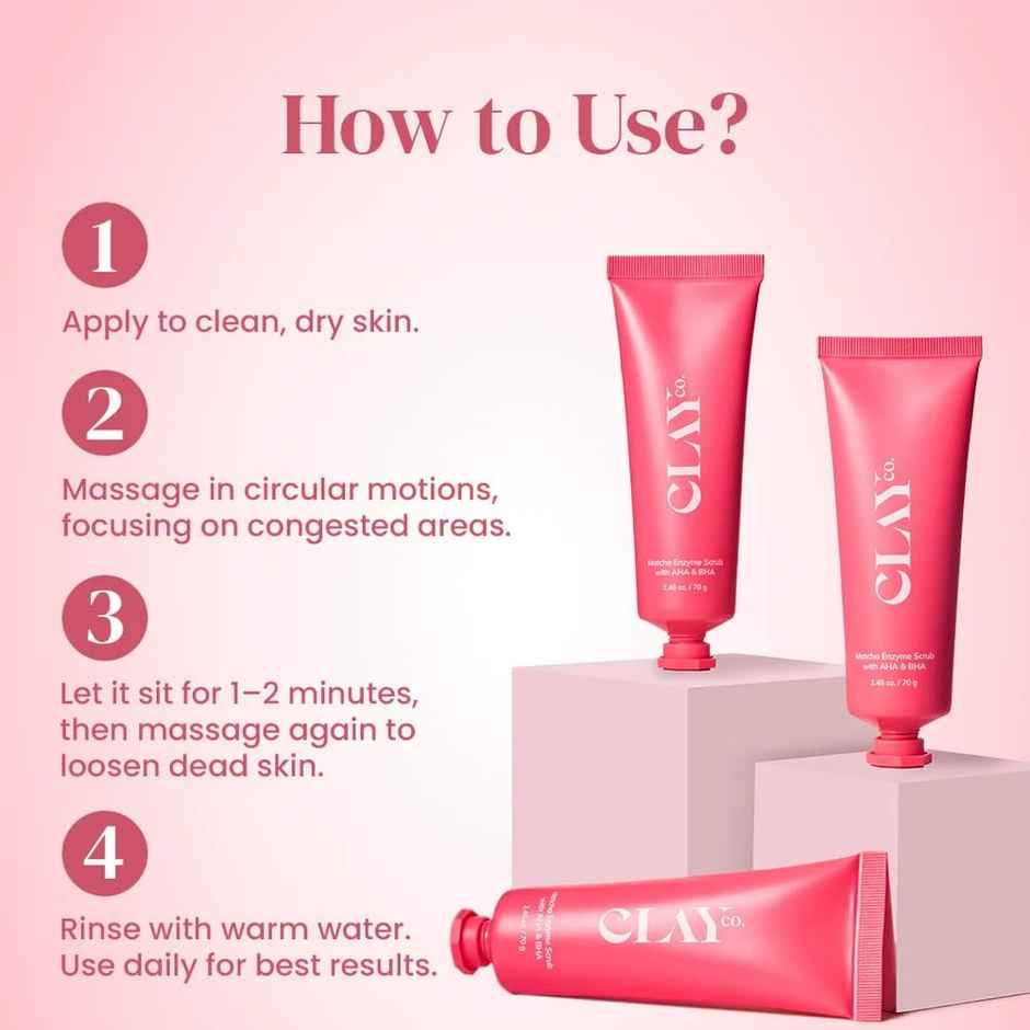 Clayco Matcha Enzyme Scrub For Dead Skin Removal