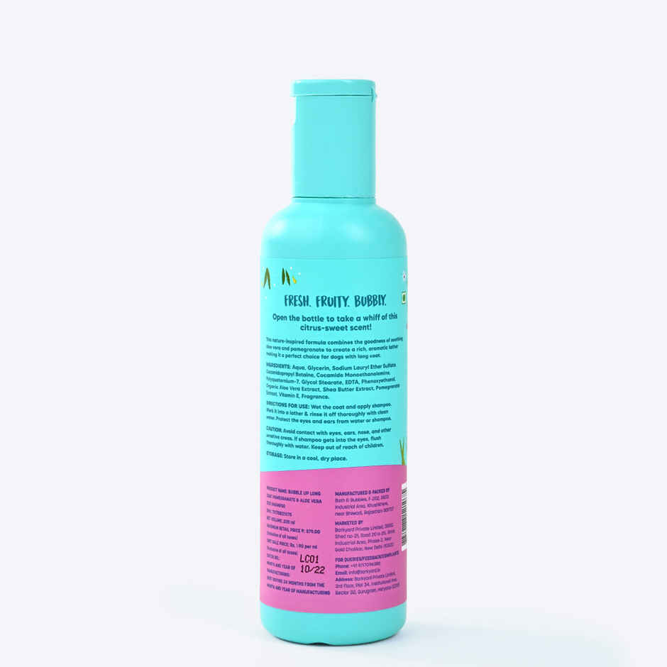 HUFT Bubble Up Long Coat Dog Shampoo - Pomegranate & Aloe Vera