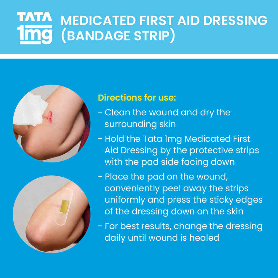 Tata 1Mg Medicated First Aid Dressing - Washproof Bandages