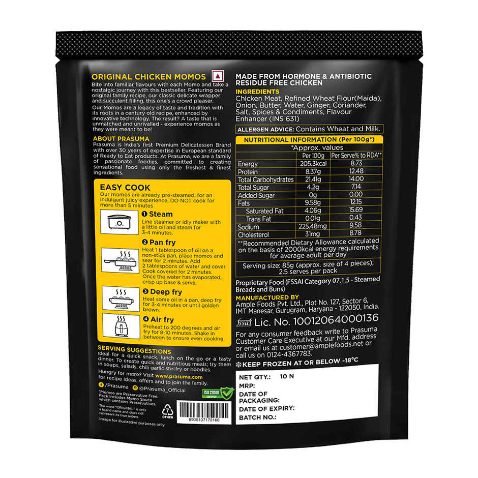 Prasuma Original Chicken Momos Combo