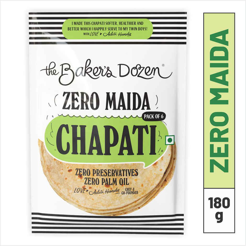 The Baker's Dozen Zero Maida Chapati made from atta | Wheat Chapati | Ready to Eat | Ready to Cook