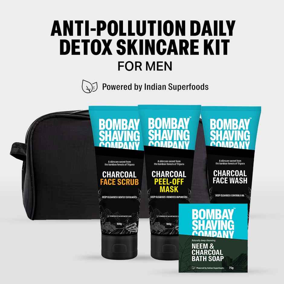 Bombay Shaving Company Activated Charcoal Facial Gift Kit For Men