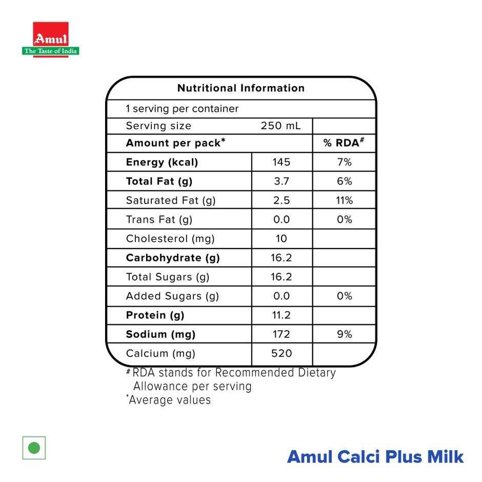 Amul Calci+ High Calcium Milk