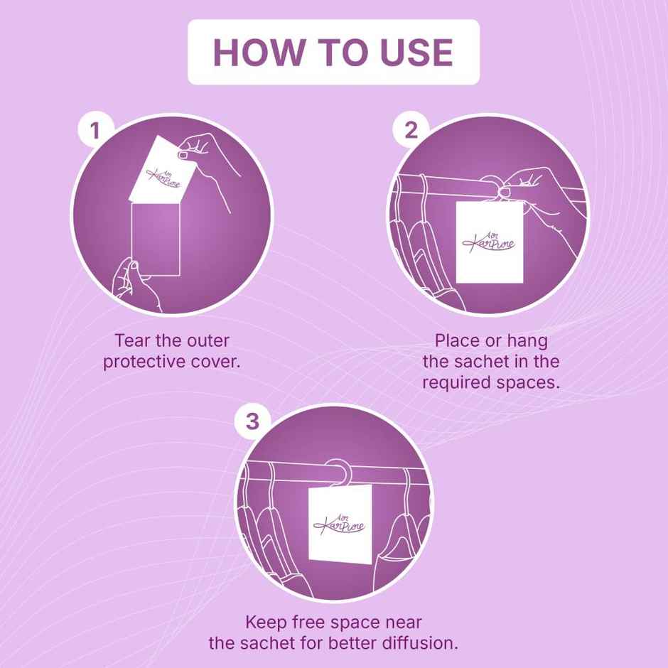 Floral Musk Camphor Sachet by Air Karpure | Car, Bathroom & Room Freshener | From House of Cycle