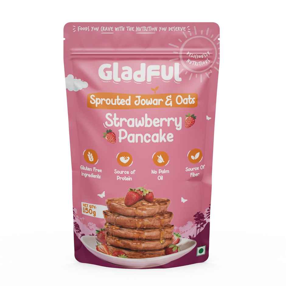 Gladful Strawberry Pancake Jowar and Oats Mix
